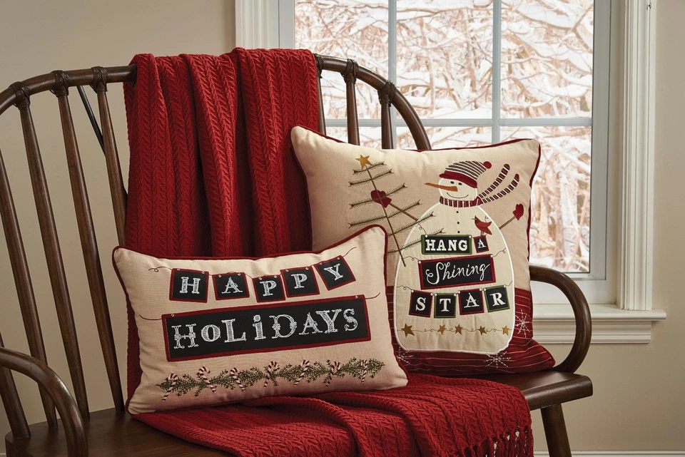 Pillow - Happy Holidays by Park Designs - 12" X 20" - Christmas Candy Cane Foto 2 de 2