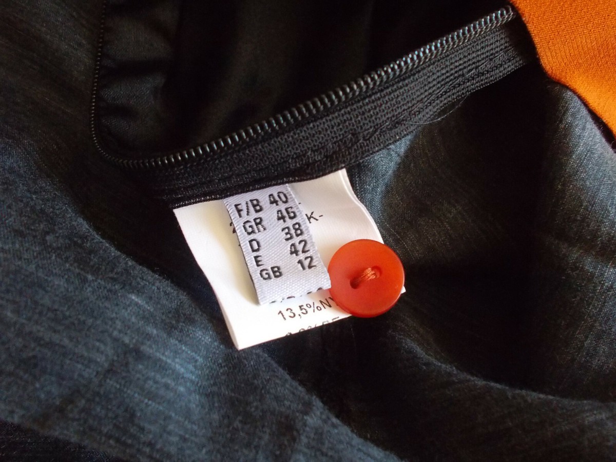 Chemisier Tunique OKS Taille 40 - Soie Et Coton Mixte, Imprimé Noir - Occasion Très Bon État