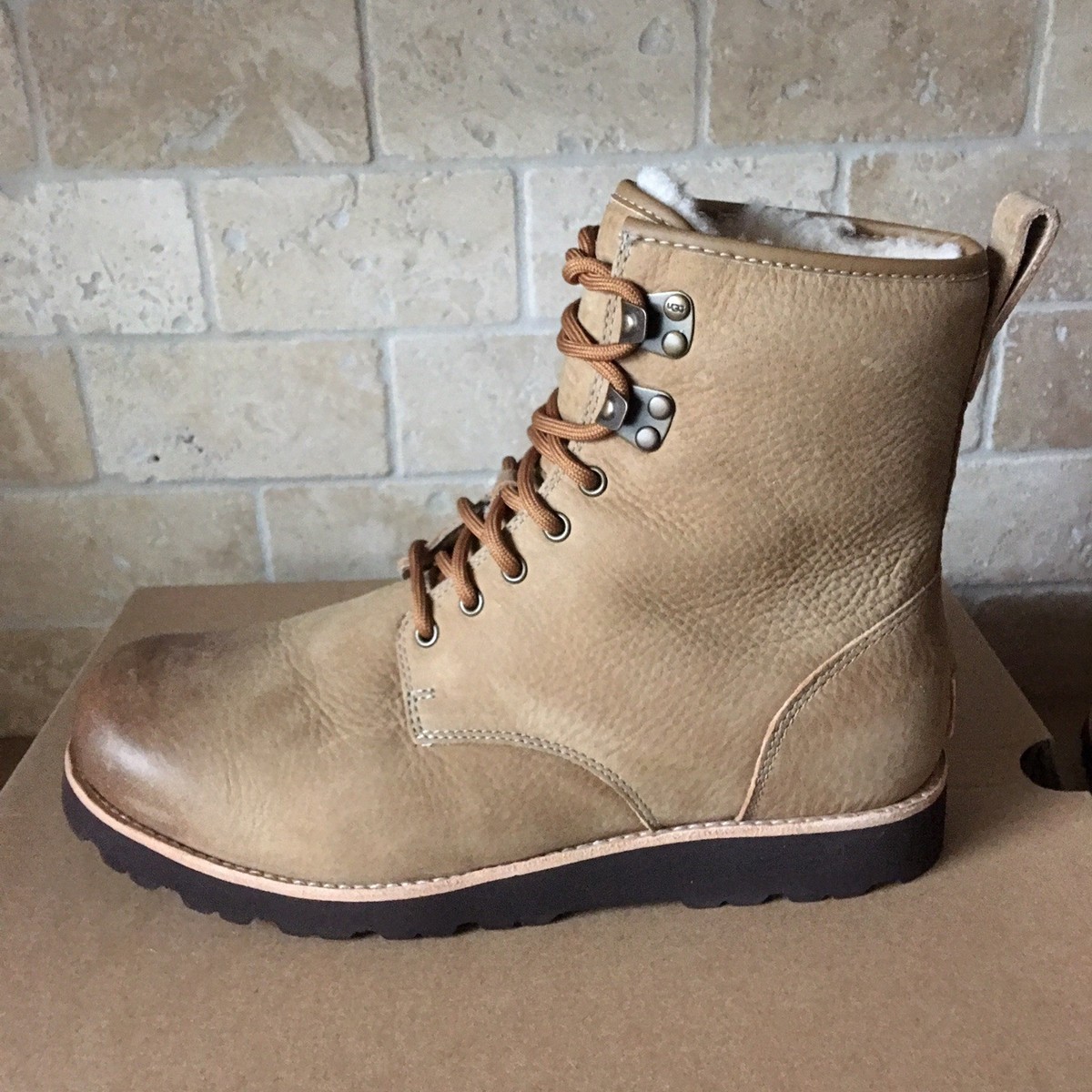 UGG HANNEN TL DESERT SAND WATERPROOF LEATHER WORK BOOTS SHOES SIZE