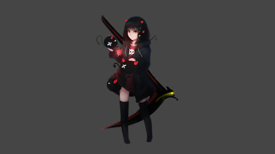 Anime Girls Original Characters MX Shimmer Red  Gaming Mat Desk 44654