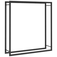 Brennholzregal Mattschwarz 110X28X116 Cm Stahl
