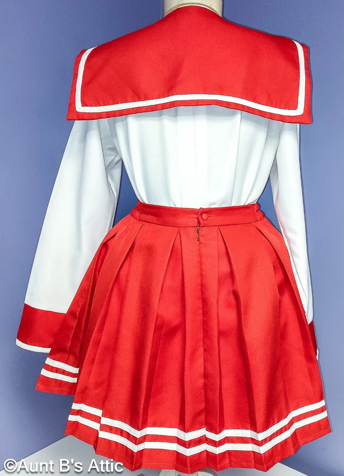 Cos Play Costume Sailor Moon/Sailor Fuku 3Pc Red/Wht School Girl Uniform XL - Image 2 of 4