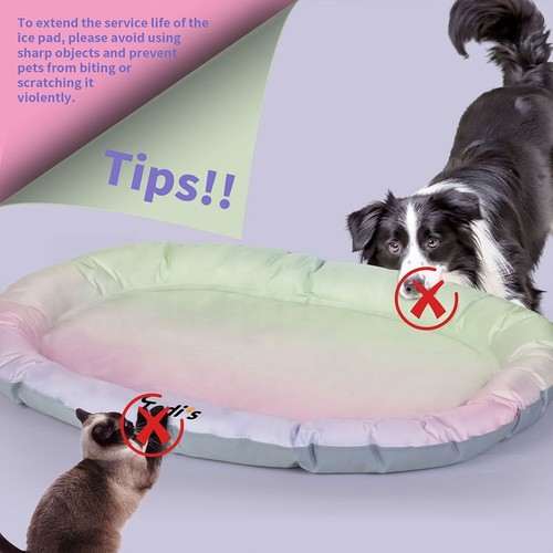 Pet Dog Cooling Mat Cat Gel Non-Toxic Self-cool Bed Summer Ice Pad 3 Sizes Large - Picture 44 of 45
