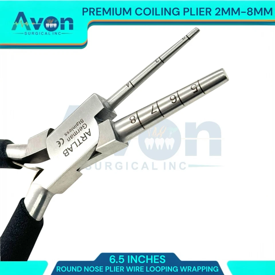 Alicates enrollables de 6,5 pulgadas de 2 mm a 8 mm, envoltura de bucle, bucle de alambre, fabricación de joyas Foto 2 de 4