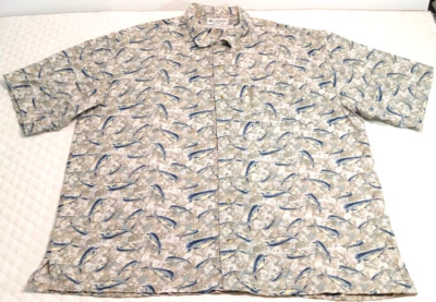 Columbia Sportswear Company Men's XL Shirt Mahi-Mahi All-Over-Print Multicolor