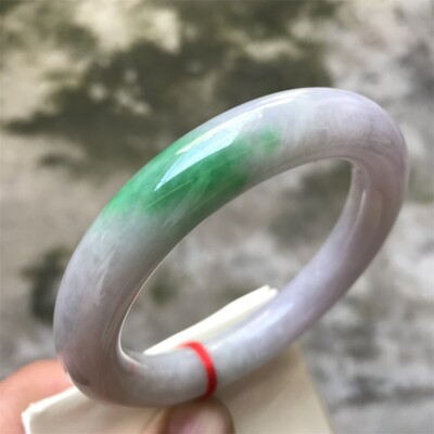 57.5MM Ancient Natural Ice Green Jadeite Jade Bracelet Jadeite Bangle