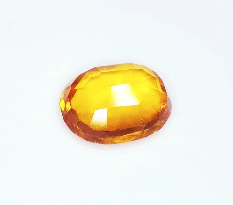 Saphir Orange Padparadscha Naturel 1,34 Ct - Ovale, Taille 7.75x6.04 Mm, Certifié, Neuf Avec étiquette