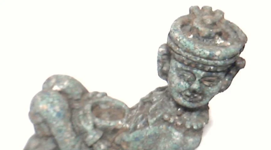 Figura oriental vintage quemador de cono de incienso de piedra de jabón. Foto 3 de 4