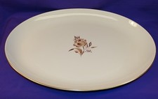 BEAUTIFUL PICKARD CHINA BROWN ROSE OVAL SERVI...