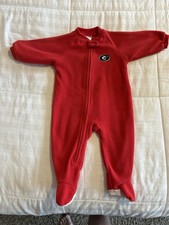 VINTAGE Georgia Bulldogs 12 Months Baby One Piece Bodysuit with Feet