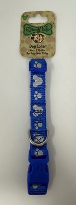 Disney Parks Tails Dog Puppy Collar Blue Mickey Head Paw Prints Size Small NEW