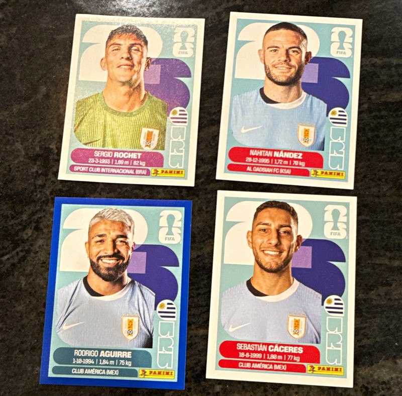 Panini FIFA World Cup 2026 Uruguay 4 Sticker Lot Rochet Nández URU 2 6 9 19