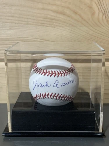 Hank Aaron Signed Official MLB Baseball With COA Clean Autograph Holder Included