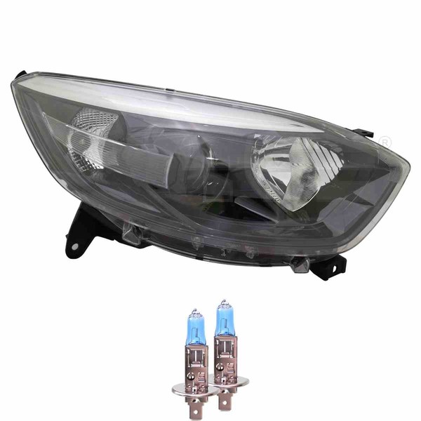 Scheinwerfer Links Schwarz H1/H1 FüR Renault Captur J5_ Inkl. Osram Lampen-image