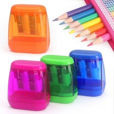 8 Pack Pencil Sharpener Manual, Double Holes, Assorted Color  Sharpeners wit...