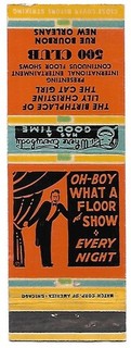 500 CLUB RUE BOURBON NEW ORLEANS LA FLOOR SHOW COVER