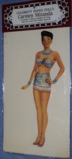 Celebrity Paper Dolls Carman Mirand 9” Doll w/ 6 Costumes & 4 Hats Vintage 1992