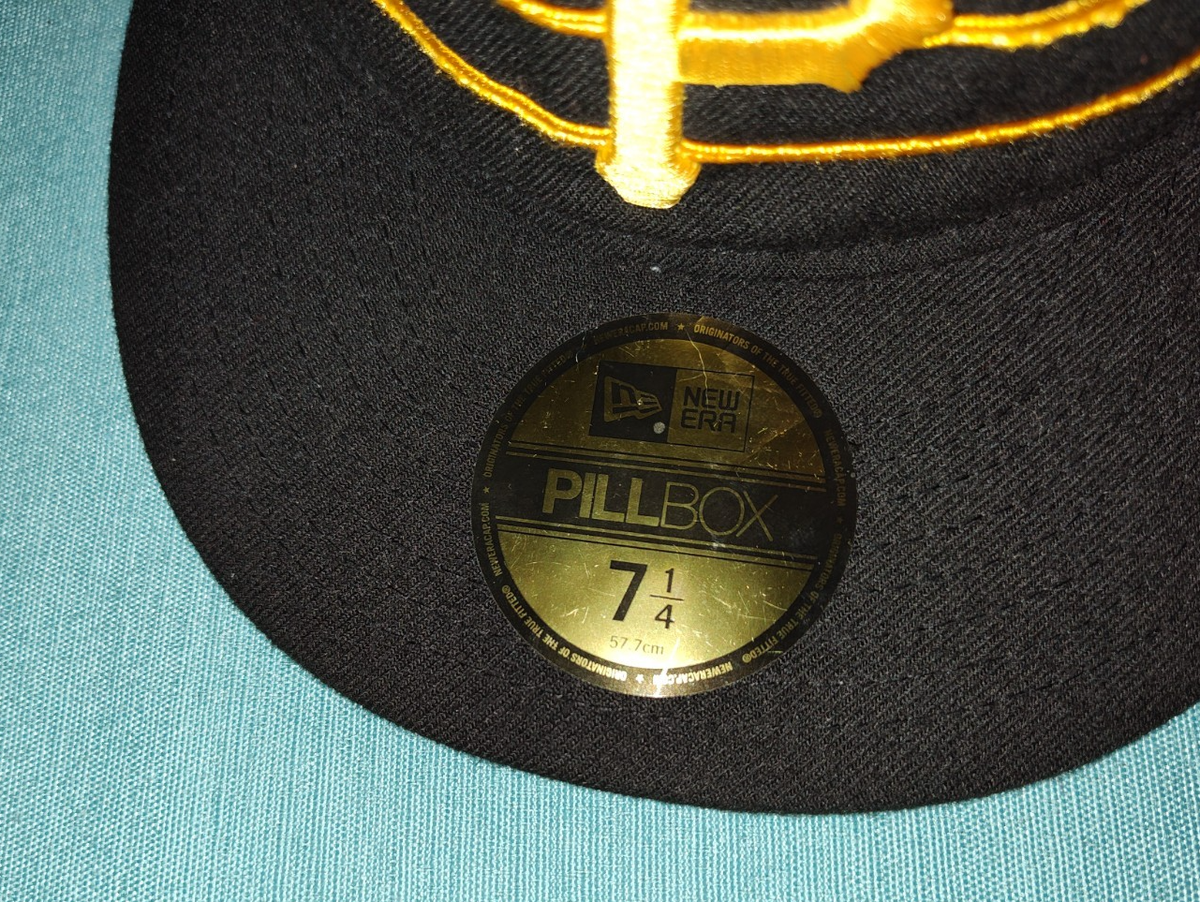 New Era Pittsburgh Pirates Fitted 7 1/4 Hat MLB Authentic Pillbox