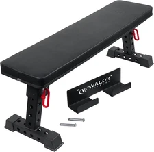 Utility Weight Bench Fold-Up Wall-Mount Flat Bench for Weightlifting 1200 Lb Cap