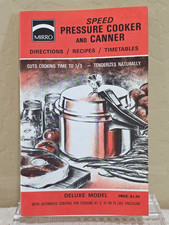 1979 Manual Mirro Speed Pressure Cooker and Canner Directons Recipes Timetable