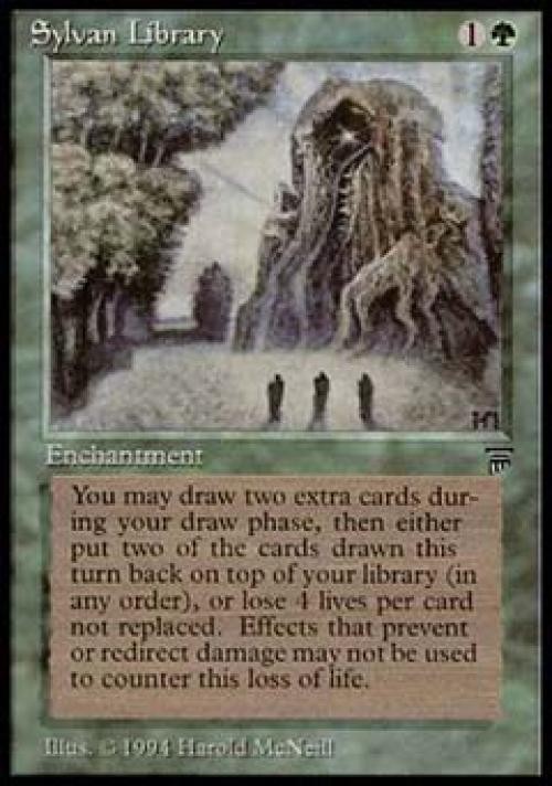 Sylvan Library - Heavy Play MTG Legends