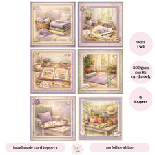 6 x Female Hobby Card Toppers for Women's Birthday Card Making & Scrapbooking