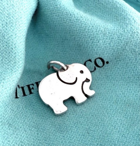 RARE Tiffany & Co. 925 Sterling Elephant Never Forgets Charm - Picture 3 of 4