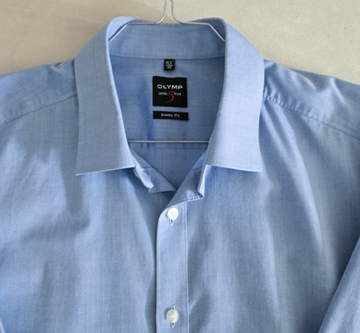 Olymp Level Five Body Fit Hemd blau Gr. 42 extra langer Arm