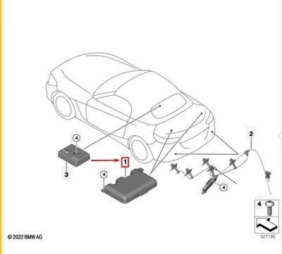 BMW Z4 G29 Multiband-Telefonantenne LTE-GNSS 65208795960 NEU Original