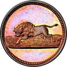 Fort Union Dakota Territory Token Durfee Peck Indian Trader Buffalo NGC Hetrich