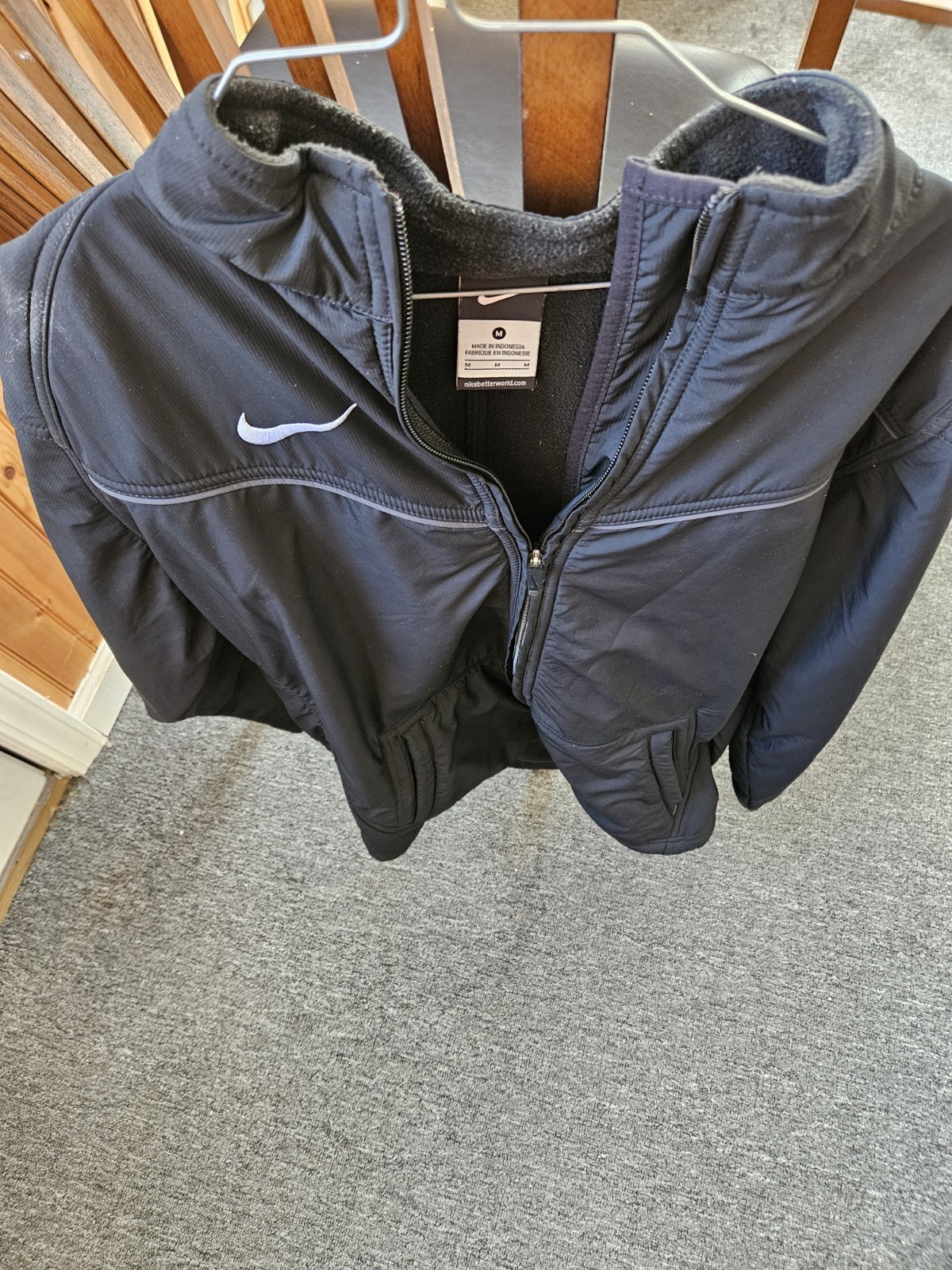 Nike full zip jacket medium. Poly with fleece lin… - image 8