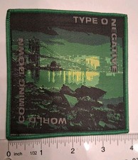 Type O Negative World Coming Down Green Border Woven Patch