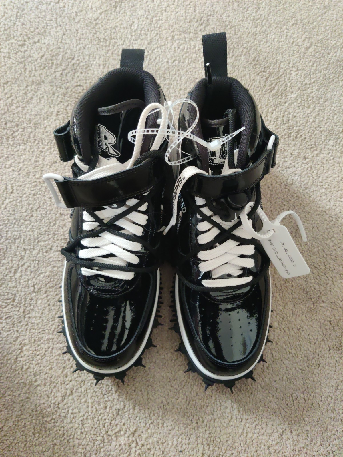 OFF WHITE X NIKE Taglia 8 Uomo 9.5wmns Nike Off White x Air Force 1 SP Pelle Mid Sheed