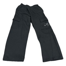 Boy s Champion Cargo Sweatpants Elastic Waist Drawstring Pockets Black Size M