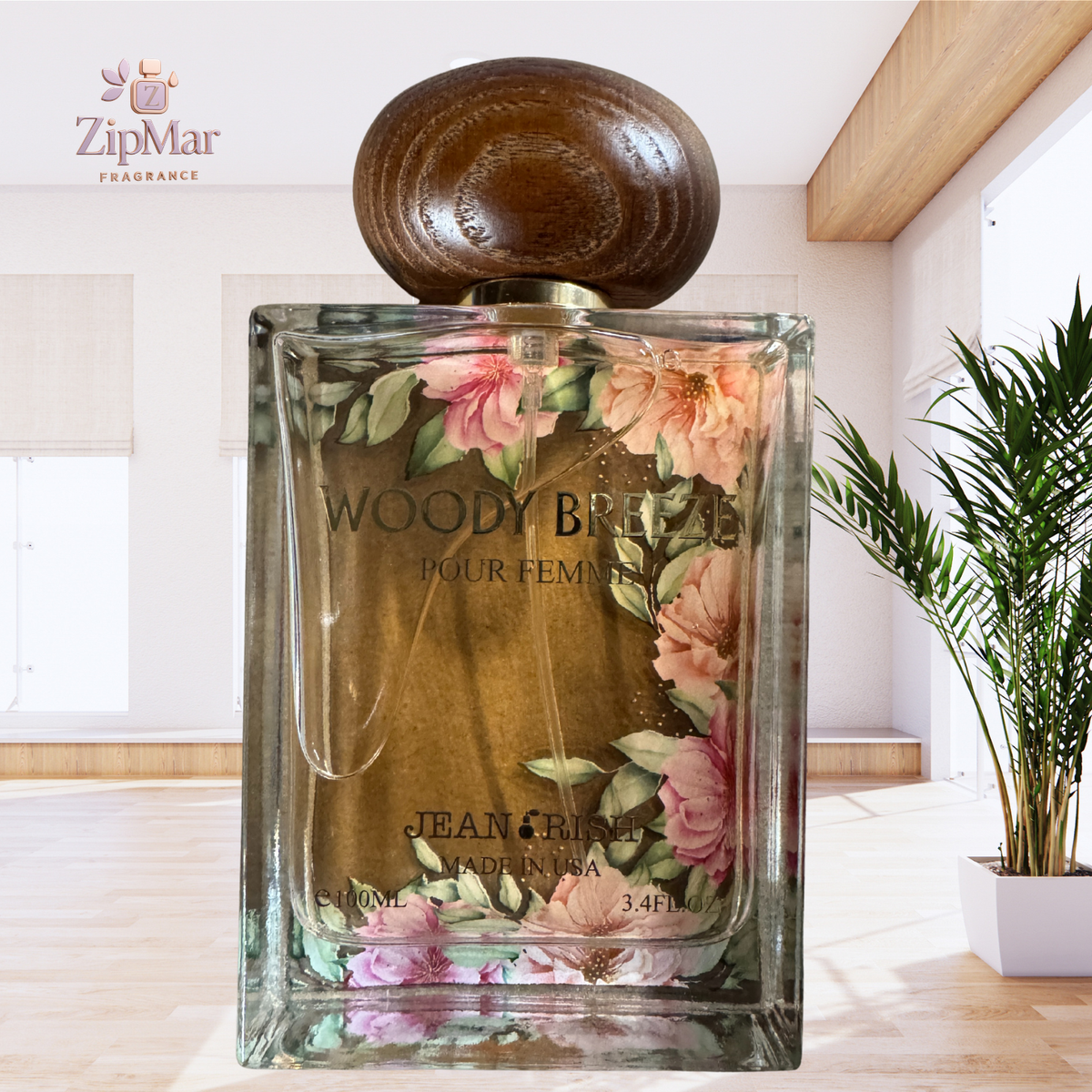 Woody Breeze by Jean Rish Eau de Parfum 3.4 oz for Women Fragrance