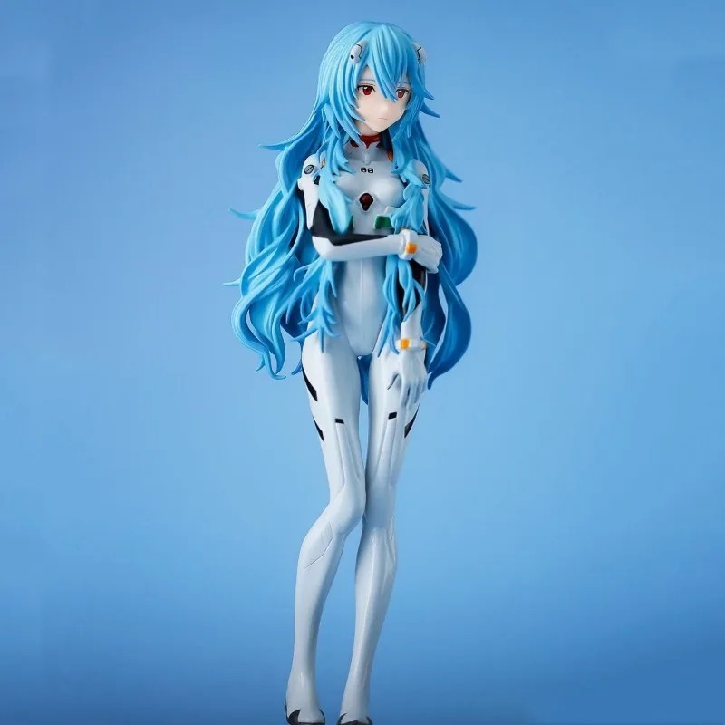 Evangelion Ayanami Rei Figure – Anime Model with Long Hair EVA Collectible Gift