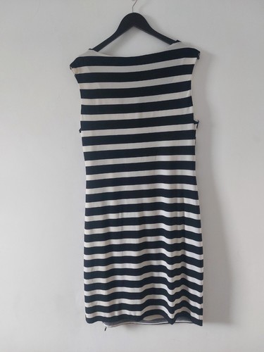 Debenhams Midi Dress Size 18 Black White Boho Holiday Smart Work Striped Party - Picture 4 of 8