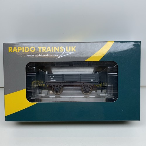 Rapido 925006 #73691 GWR 4 Bohlen offener Wagen GW grau (kleiner Schriftzug) NEU | Zustand: New