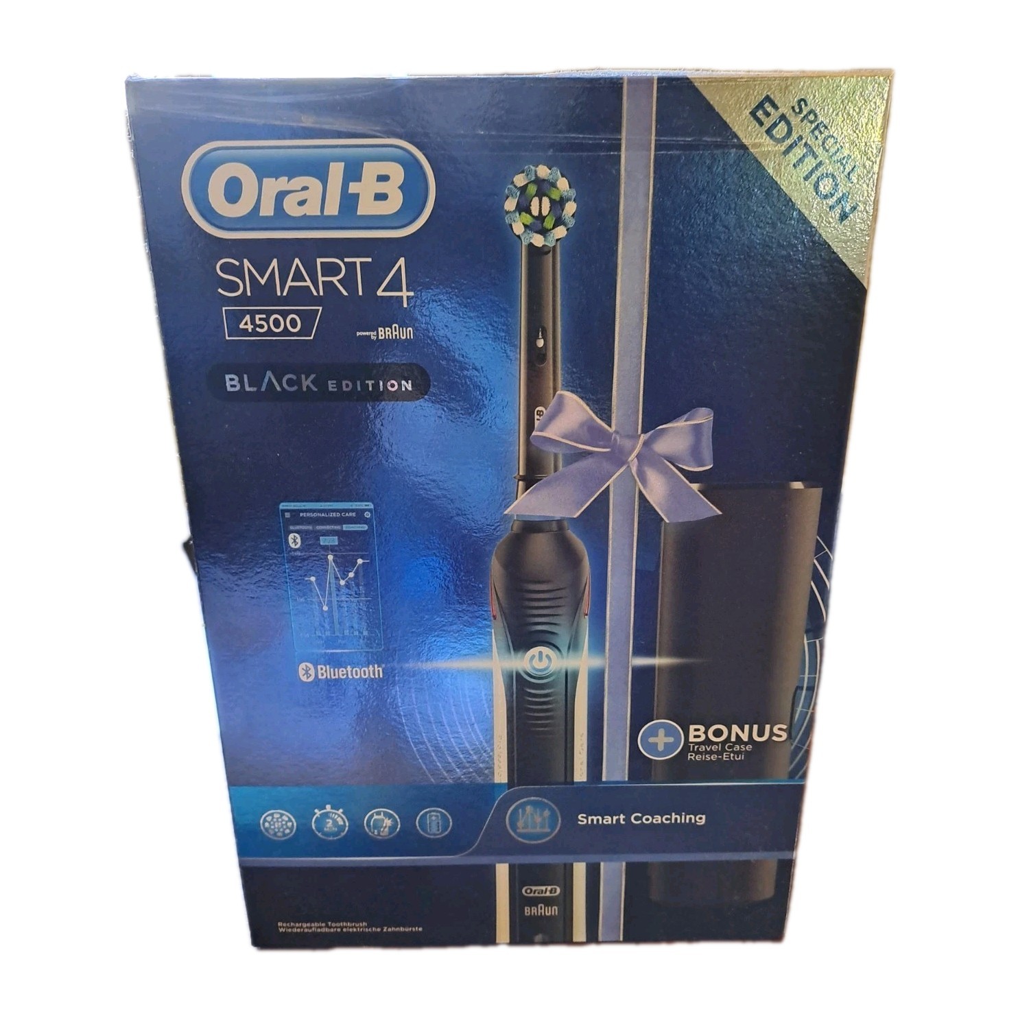 Oral-B Smart 4 4500 Nero Edition - Spazzolino Elettrico con Custodia