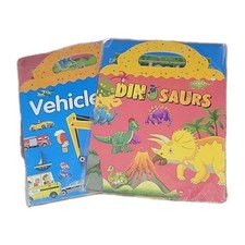 Reusable Sticker Book for Kids, 2 Sets Educational Learning Toys Travel Stickers