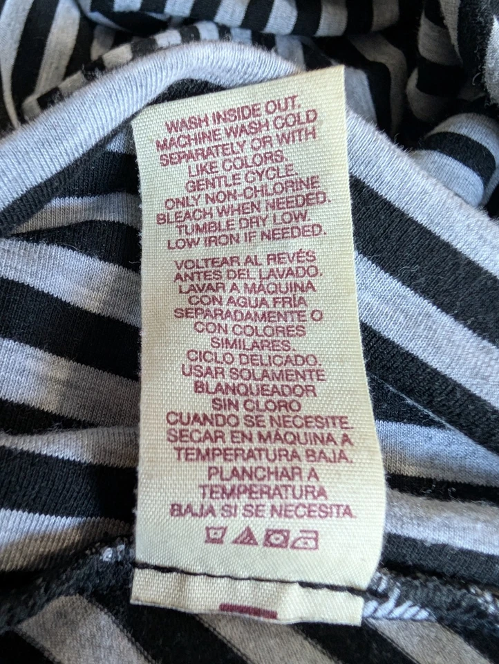 Saia Feminina Faded Glory L(12-14) Listra Multicolorida Pullup Stretch Linha A  - Imagem 4 de 4