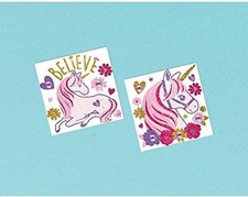 Magical Unicorn Fantasy Animal Kids Birthday Party Favor Tattoos Body Jewelry