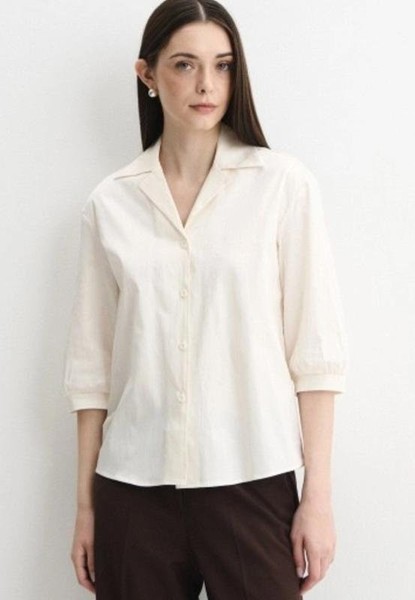 Women Laura Ashley Shirt Ivory Linen M