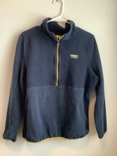 LL Bean Fleece Womens Pullover Sweatshirt Size XL Navy Blue With Front Logo USA