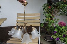 Eickmeier DDR Deckenlampe 5 Armig Glasschirme 70er  Jahre voll funktionsfähig