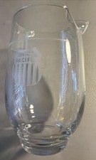 Vintage Union Pacific Etched Logo Drink Mixer Pitcher