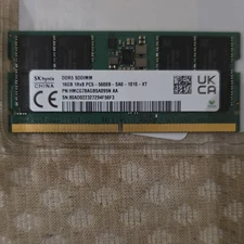 SK hynix DDR5 SDRAM SO-DIMM 16GB PC5-5600B 1x 16GB Module RAM HMCG78AGBSA095N