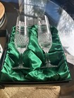 GALWAY OLD CLADDAGH CHAMPAGNE FLUTE, Etched & Cut Lead Crystal, 8", IRELAND — photo 3