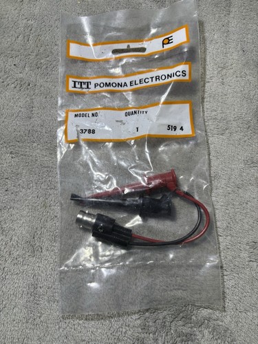 Pomona Electronics 3788 Test Lead BNC To Grab Hook 5.5”, New Unopened