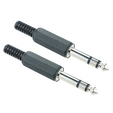 2 x 6.35mm 1/4 " St r o Isol Prise C ble Acoustique Connecteur